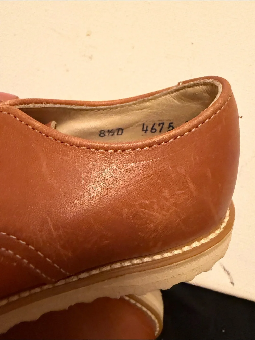 Kids Brown Leather Lace-Up Shoes with Yellow Laces